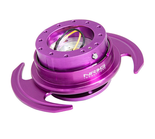 NRG Quick Release 3.0 - Purple Body/Purple Ring w/ Handles - SRK-650PP